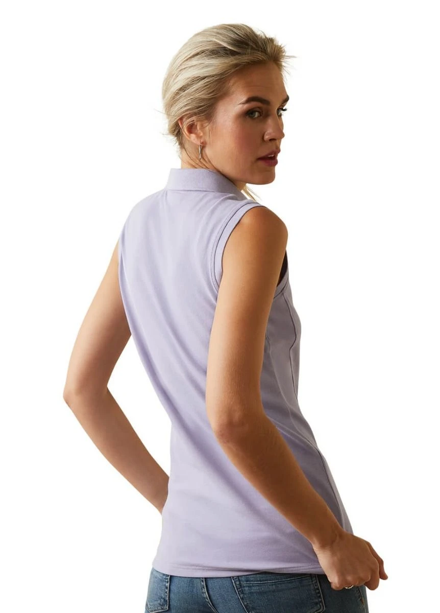 Ariat Sleeveless Prix 2.0 Polo - Heirloom Lilac