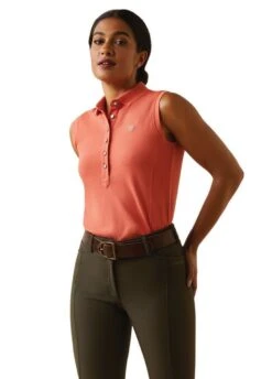 Ariat Sleeveless Prix 2.0 Polo - Burnt Sienna