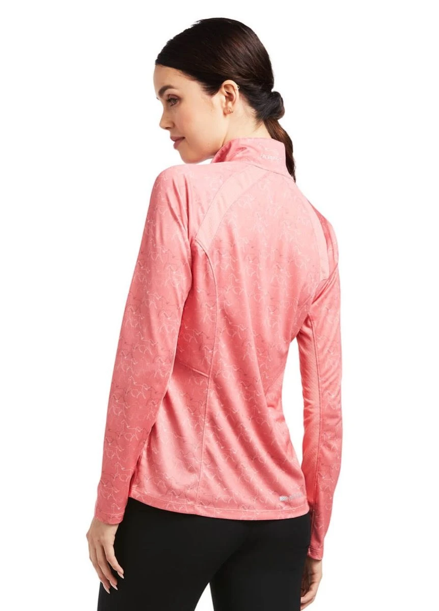 Ariat Sunstopper 2.0 1/4 Zip Baselayer - Trot Line Print