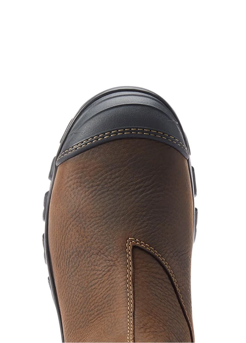 Ariat Mens Treadfast H20 Steel Toe Chelsea Boot - Dark Brown