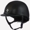 Charles Owen AYR8 PLUS Leather Look Riding Hat - Black/Black
