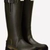 Hunter Mens Balmoral Neoprene Tech Sole Wellingtons - Dark Olive