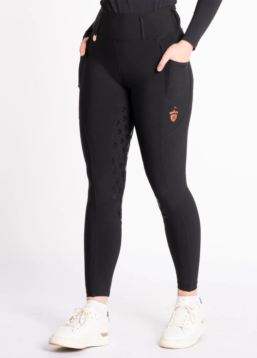 Blackfort Equestrian Everyday Active Riding Tights - Black/Rose