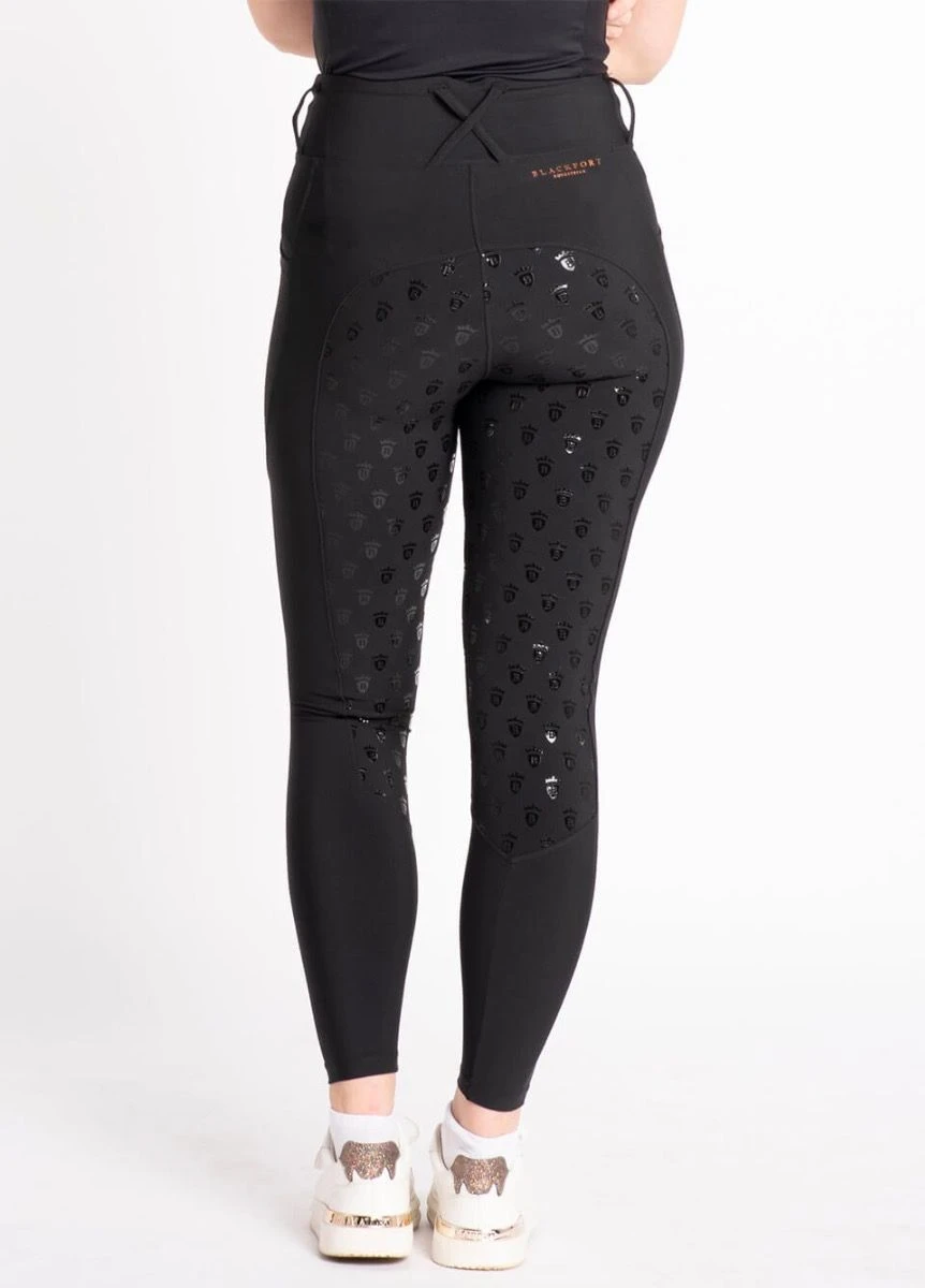 Blackfort Equestrian Everyday Active Riding Tights - Black/Rose
