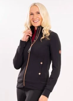 Blackfort Equestrian Jenny Zip Up Jacket - Black/Rose