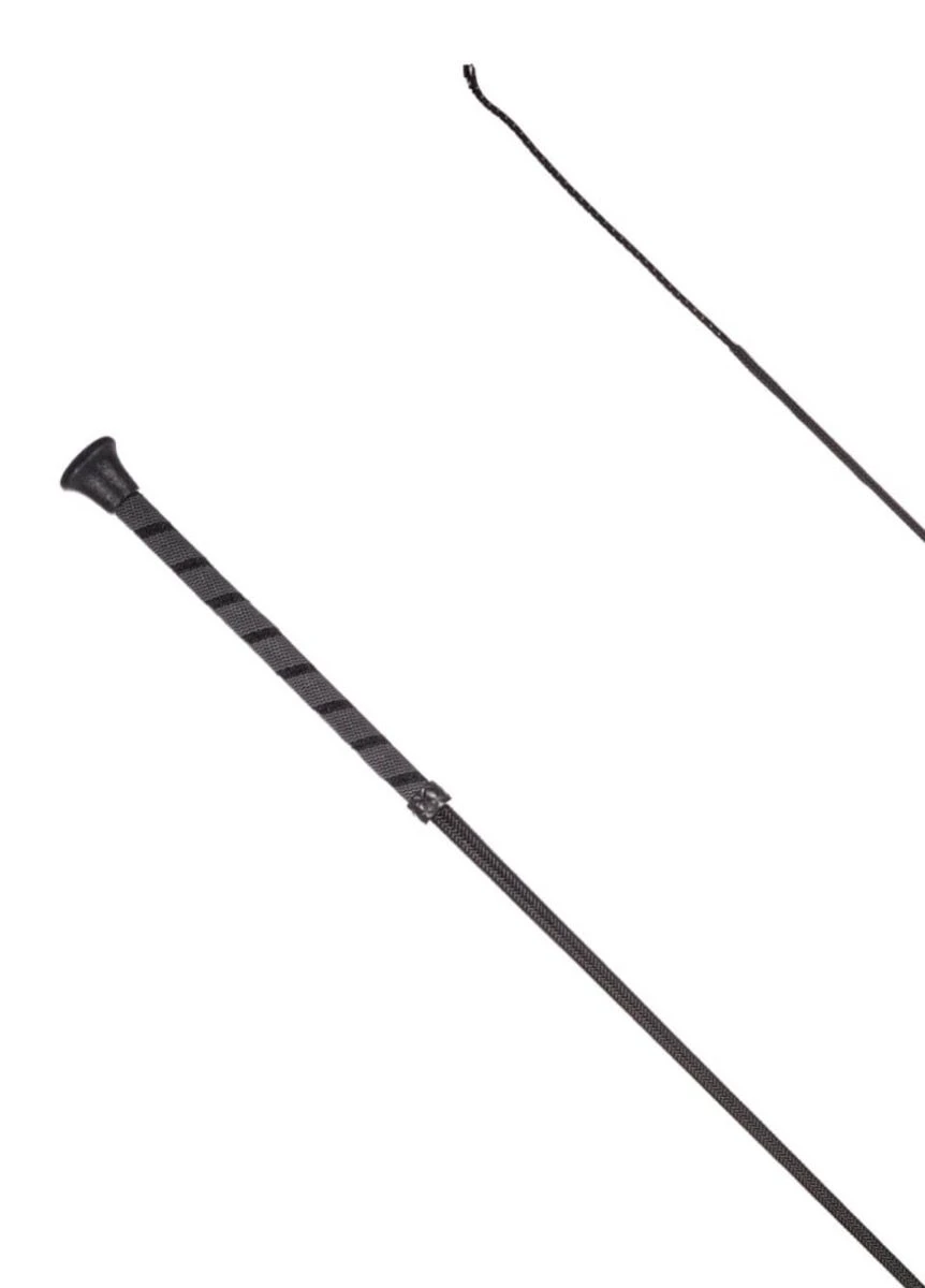 Country Direct DR7 Rubber Thread Dressage Whip - Black