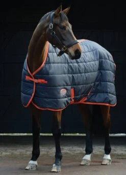 Weatherbeeta ComFiTec Channel Quilt Standard Neck Medium Stable Rug - Iron/Flame
