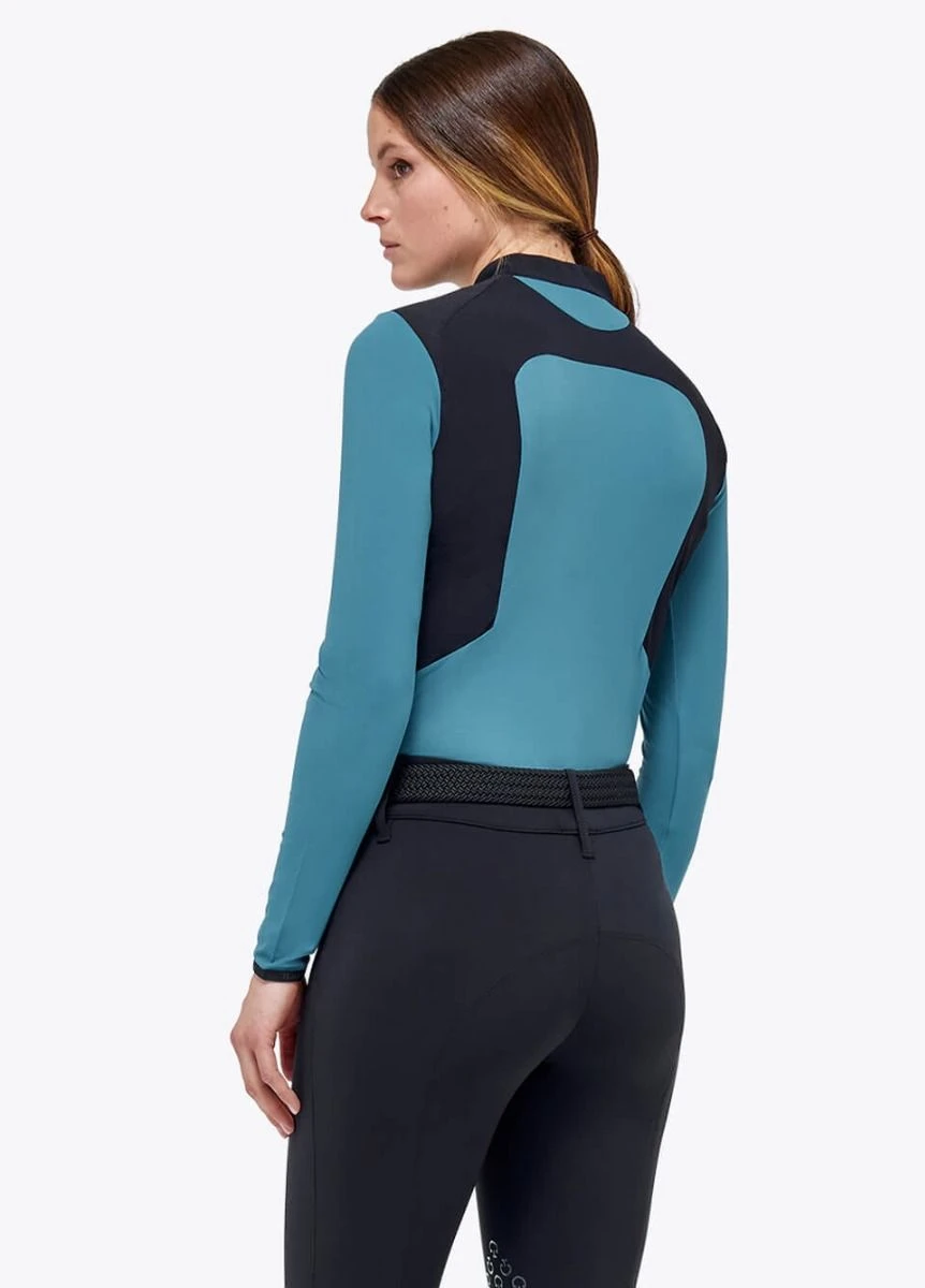 Cavalleria Toscana Lightweight Performance Piqué Polo - Sea Blue