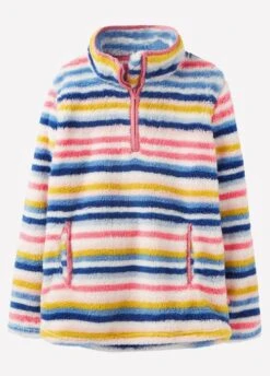 Joules Junior Ellie Half Zip Fleece - Multi Stripe