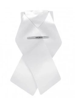 Equetech Ready Tied Jacquard Stock - White