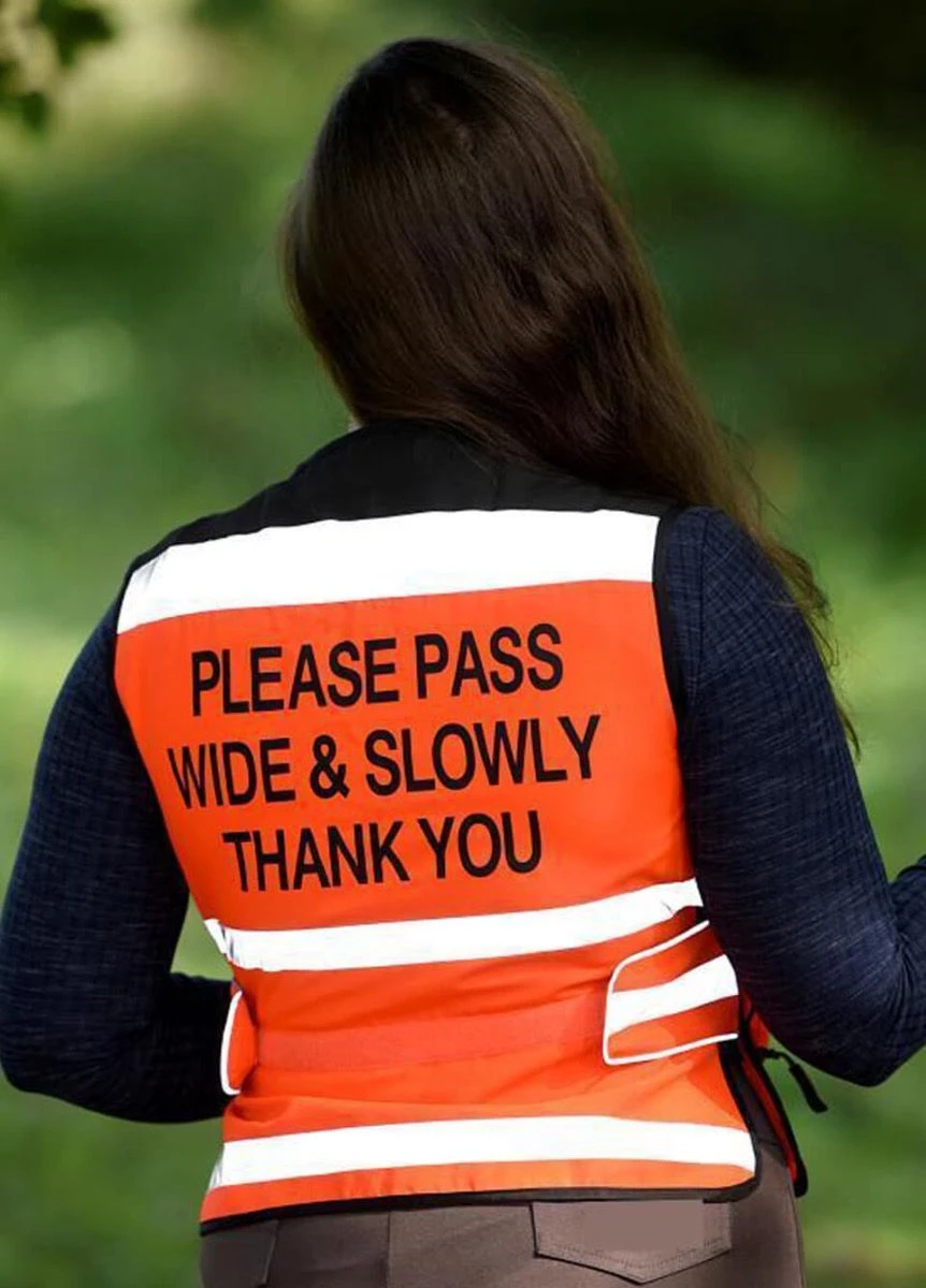 Equisafety HiViz Waistcoat - Red/Orange