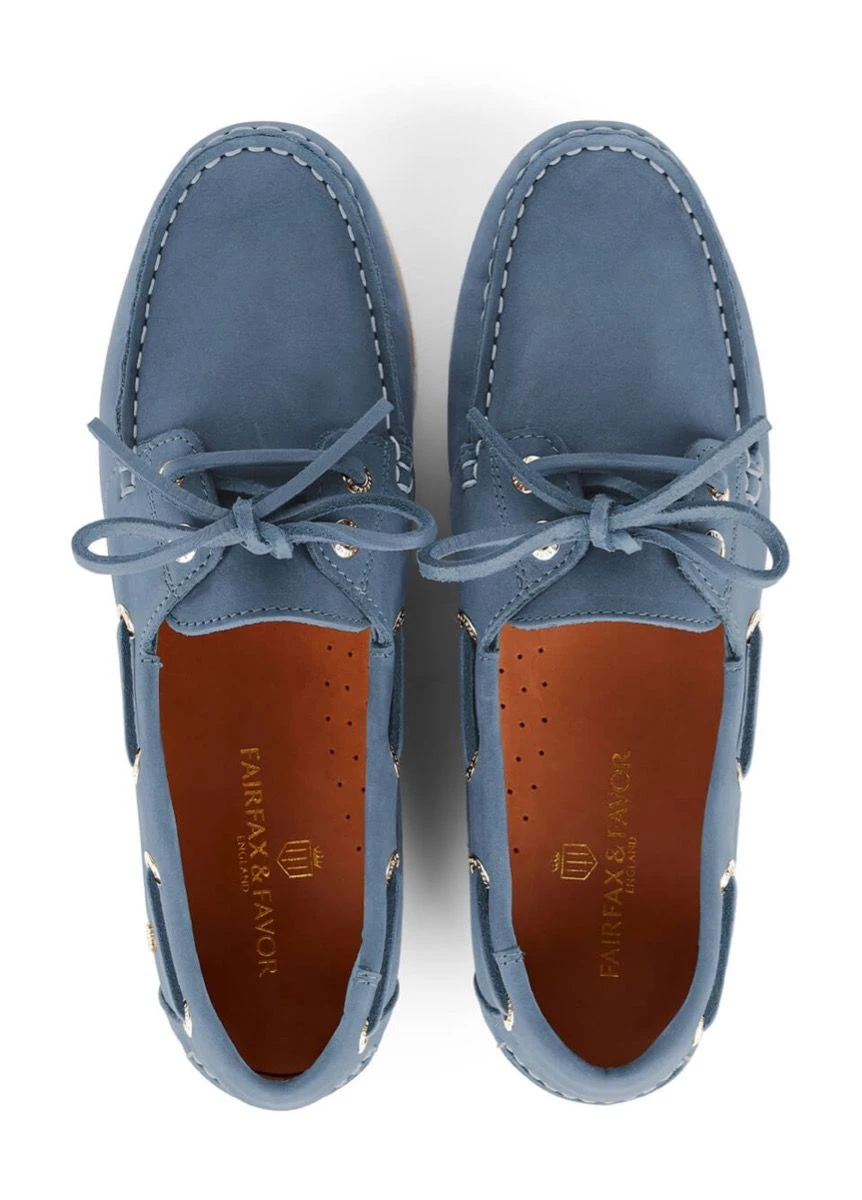 Fairfax & Favor Salcombe Deck Shoe - Cornflower