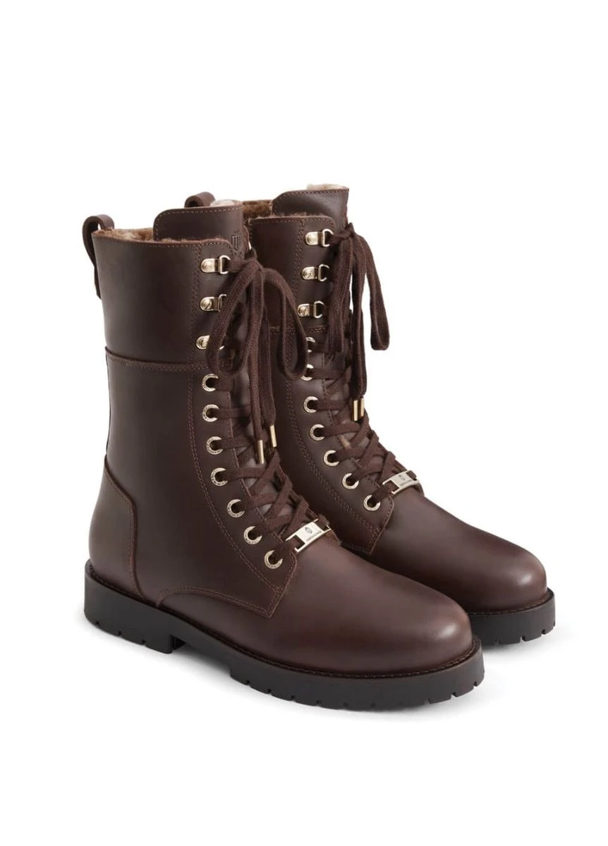 Fairfax & Favor Anglesey Leather Boot - Mahogany