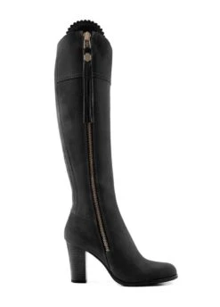 Fairfax & Favor High Heeled Regina Suede Boot - Black