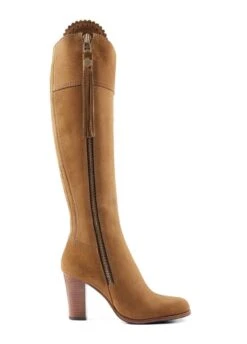 Fairfax & Favor High Heeled Regina Suede Boot - Tan