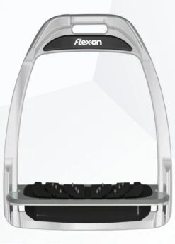 Flex-On Aluminium Hunter Stirrups - Silver/Silver/Black