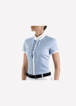 Equiline Womens Eva Competition Shirt - Blue