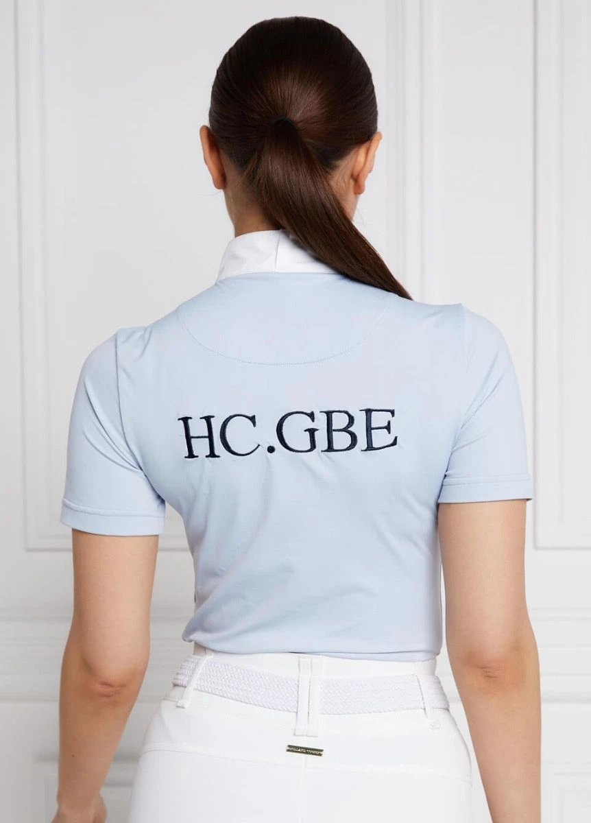 Holland Cooper Short Sleeve Show Shirt - Sky Blue