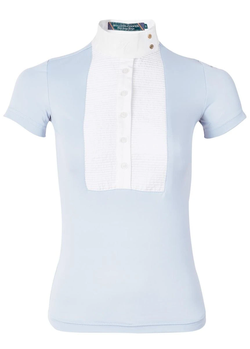 Holland Cooper Short Sleeve Show Shirt - Sky Blue