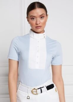 Holland Cooper Short Sleeve Show Shirt - Sky Blue