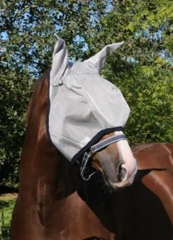Amigo Fly Mask - Silver/Navy
