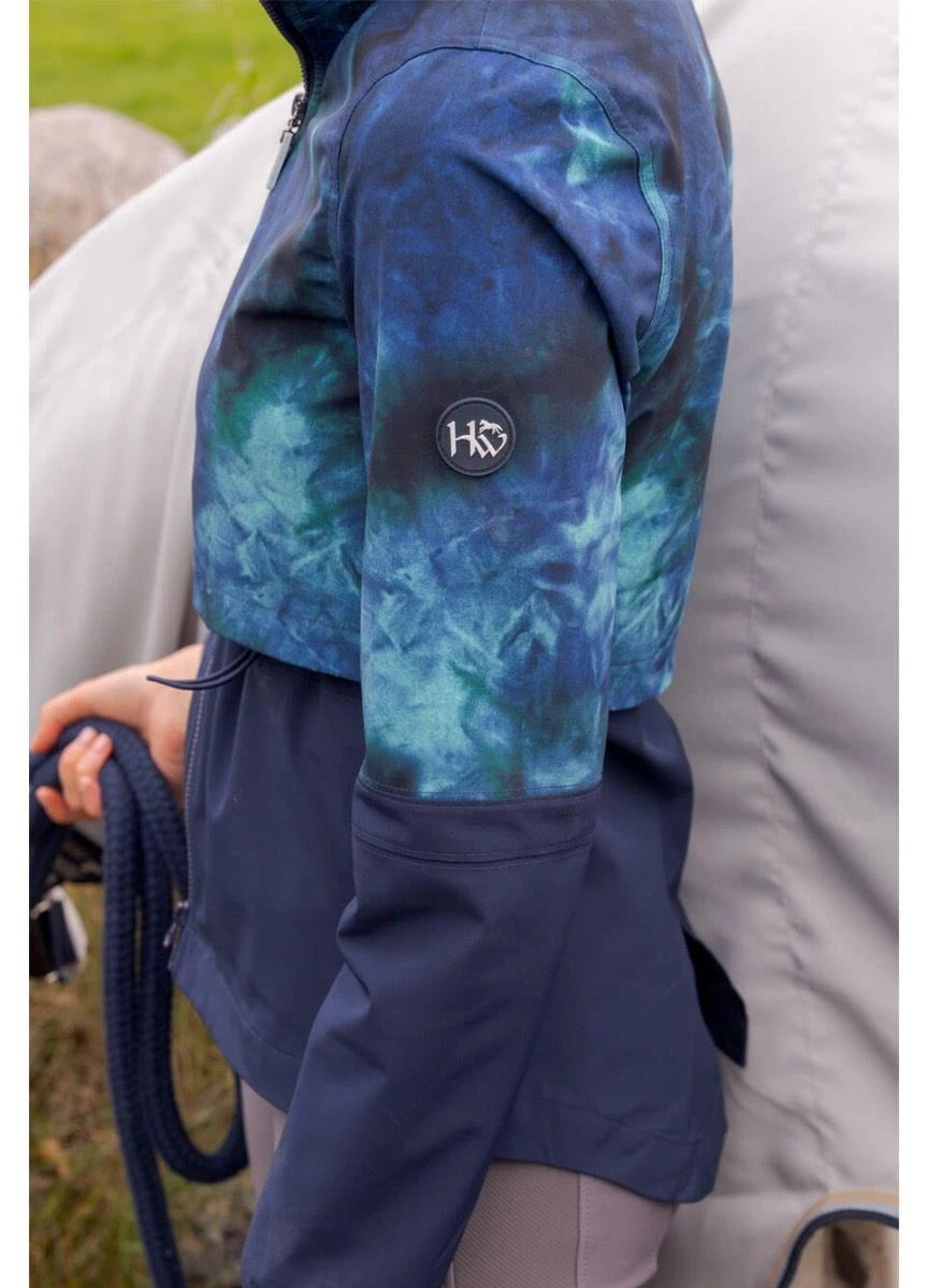 Horseware Carrie Riding Jacket - Green/Navy Tie Dye