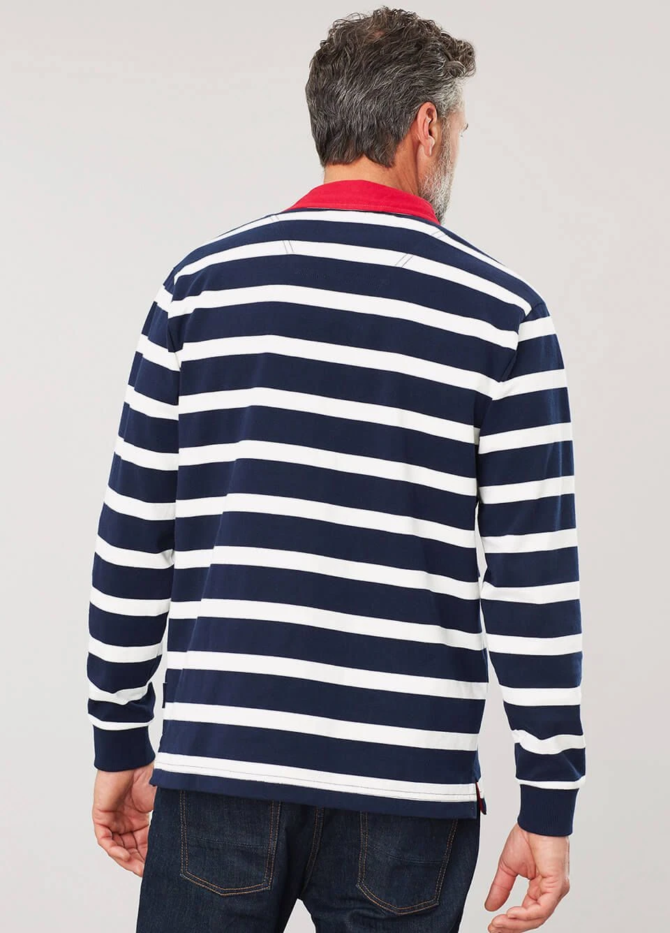 Joules Mens Onside Rugby Shirt - Navy Stripe
