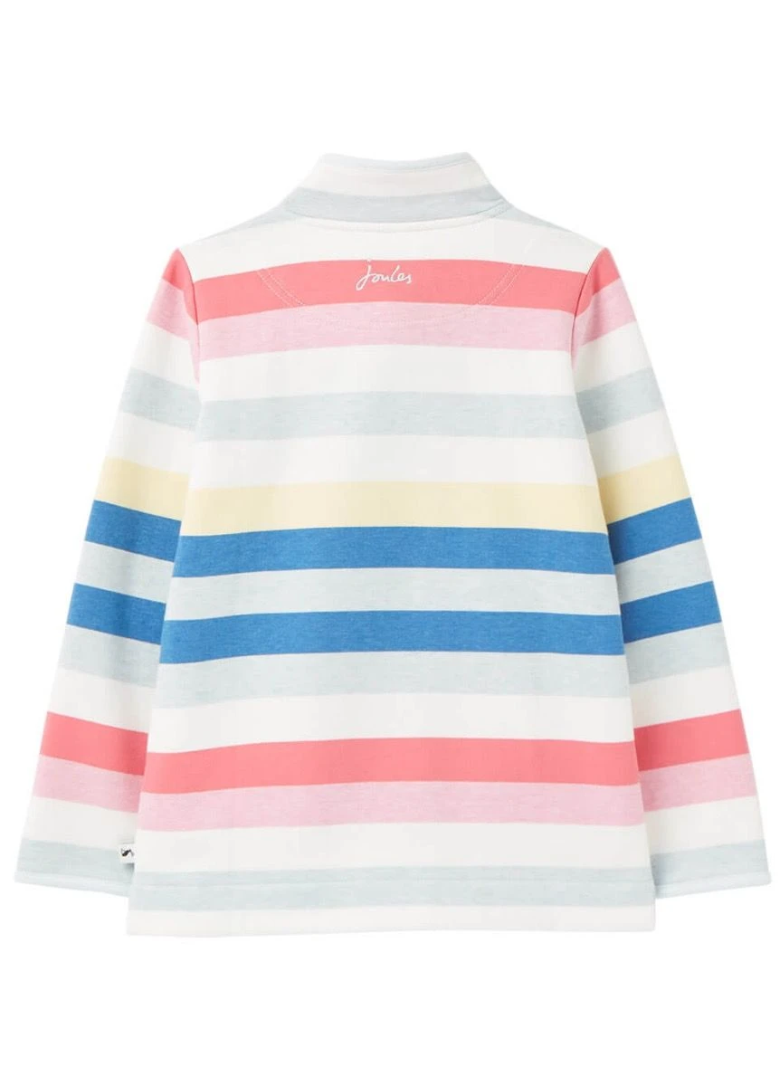 Joules Junior Fairdale Half Zip Sweatshirt - Multistripe