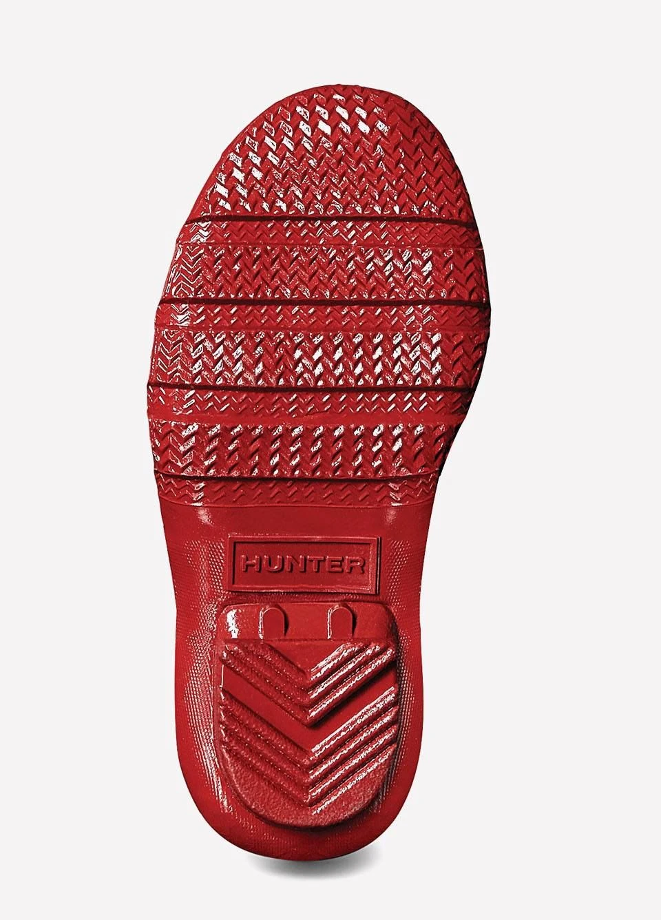 Childs Hunter Gloss Wellingtons - Military Red