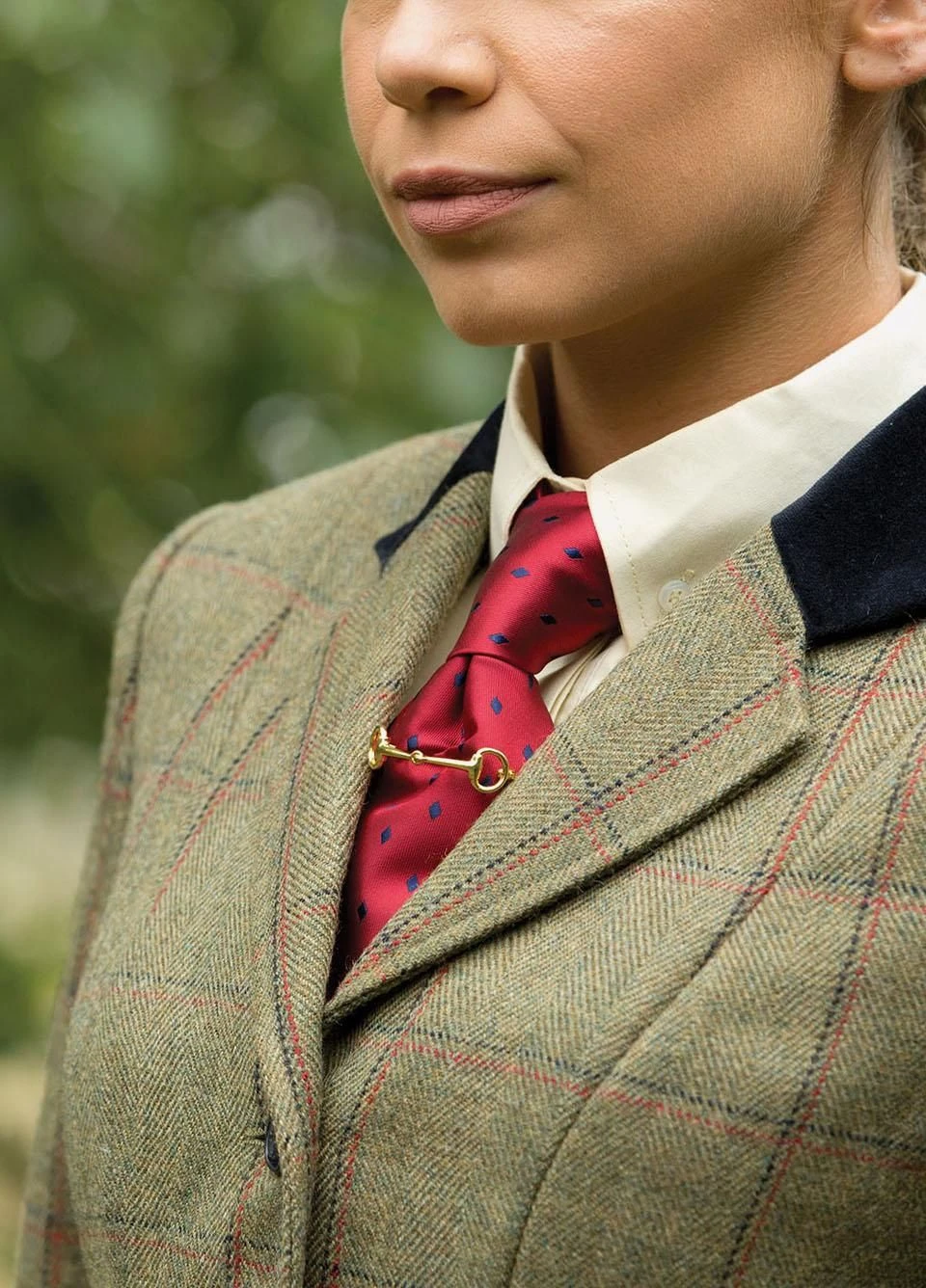 Equetech Ladies Launton Deluxe Tweed Riding Jacket - Green