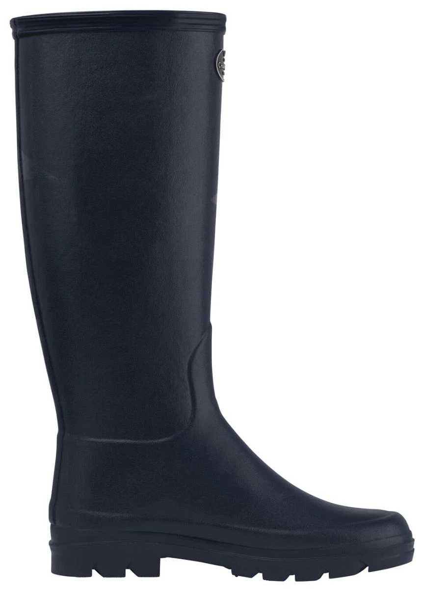 Le Chameau Iris Jersey Lined Wellingtons - Bleu Fonce