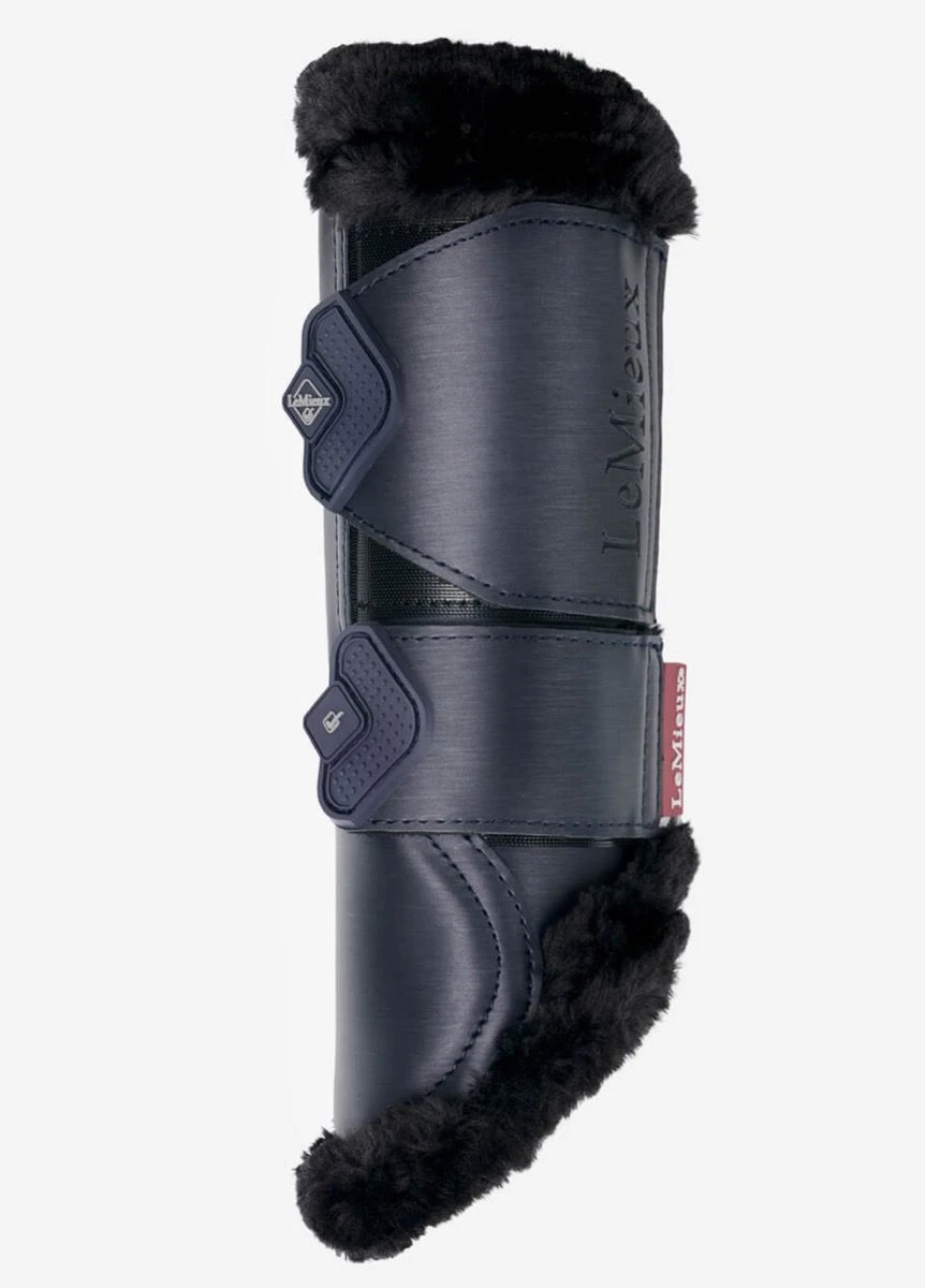 LeMieux Fleece Edged Mesh Brushing Boot - Twilight Navy