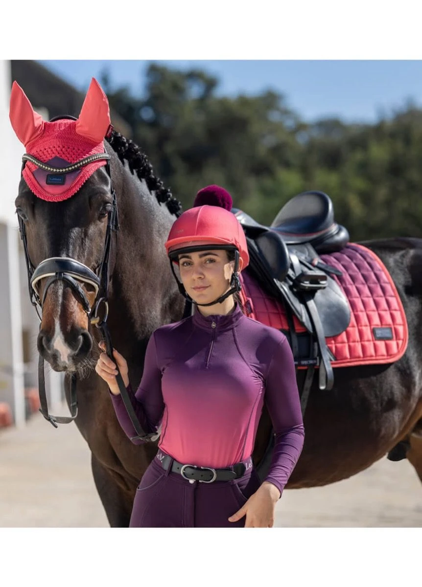LeMieux Spectrum Dressage Pad - Aubergine/Papaya