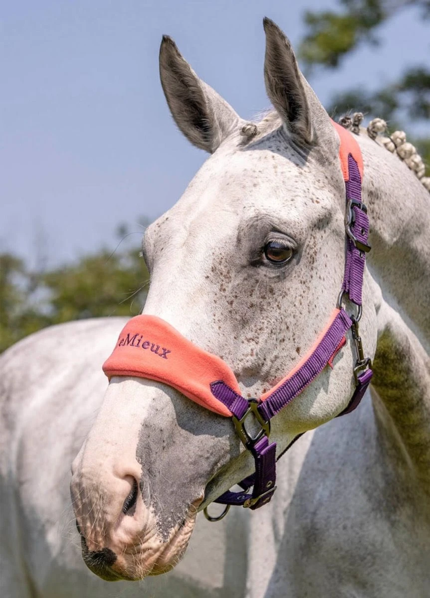 LeMieux Vogue Fleece Headcollar & Leadrope - Papaya