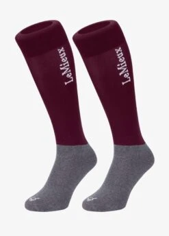 LeMieux Competition Socks - Burgundy