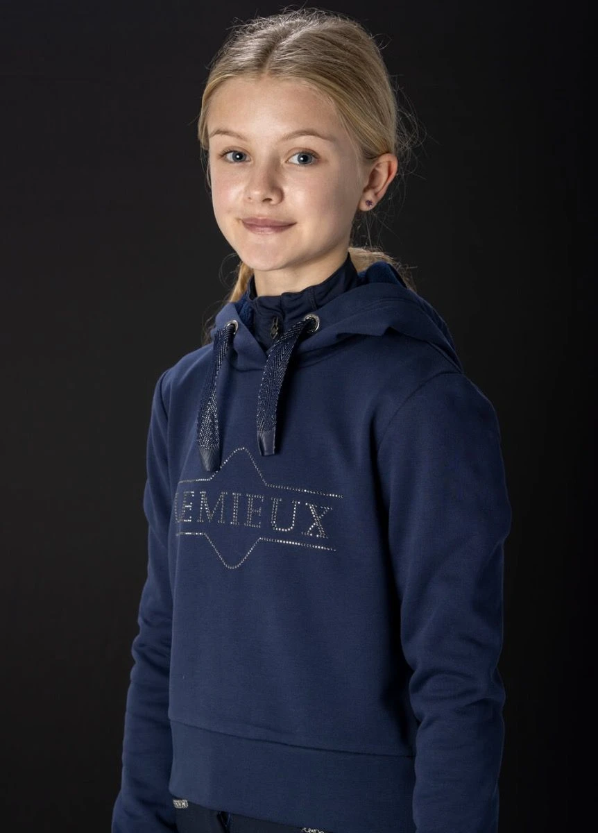 LeMieux Young Rider Cropped Hoodie - Navy