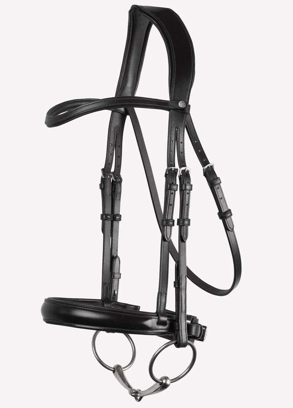 Montar Normandie Eco-Leather Dressage Bridle - Black
