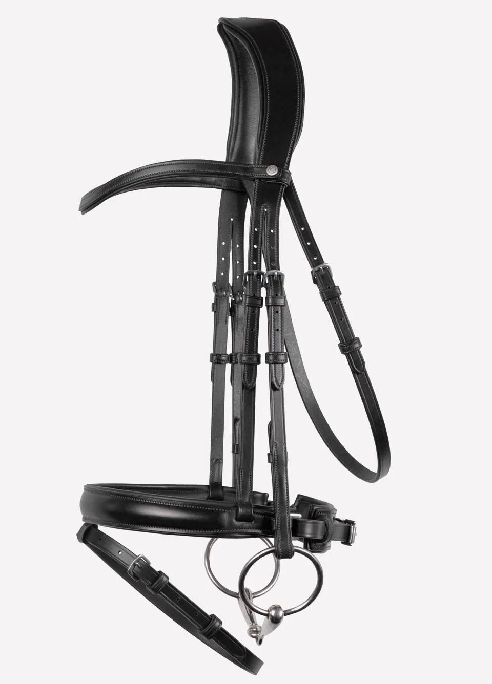 Montar Normandie Eco-Leather Dressage Bridle - Black