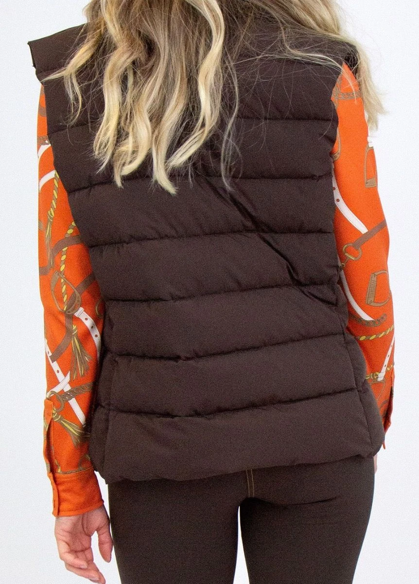 PS of Sweden Chrissy Padded Vest - Coffee