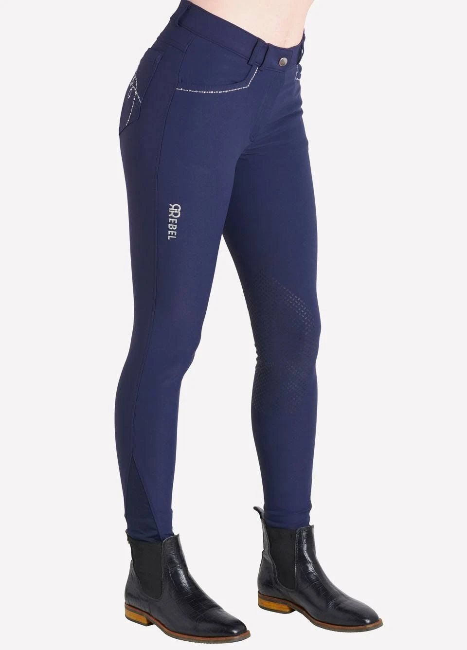 Montar Ladies Reese Bling Breeches - Navy