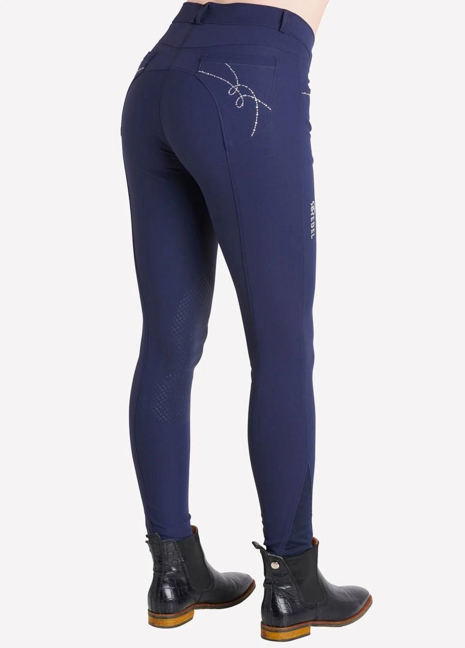 Montar Ladies Reese Bling Breeches - Navy