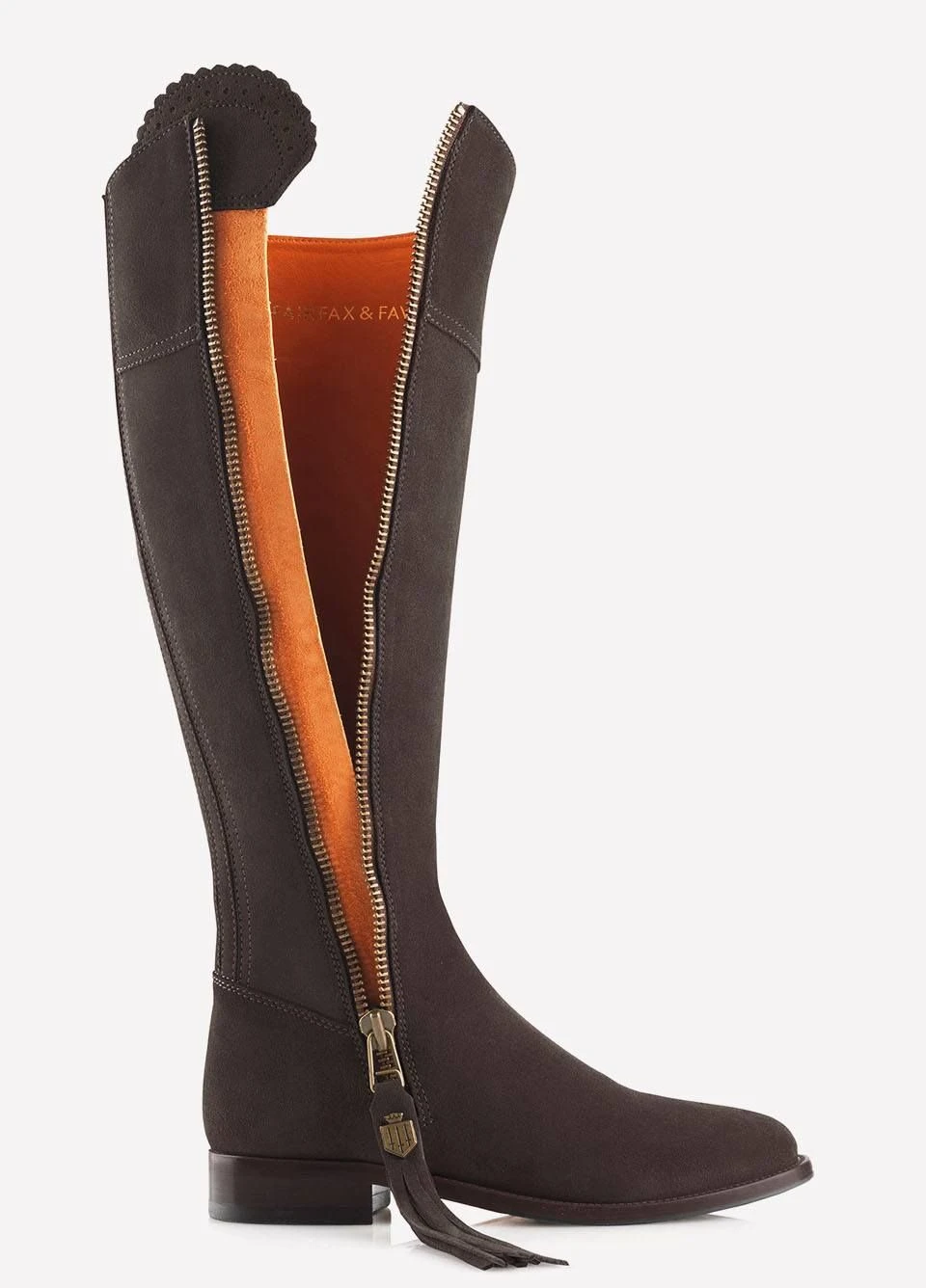 Fairfax & Favor Suede Flat Regina - Chocolate