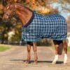 Rhino Original Stable Rug Heavy - Navy Check/Teal