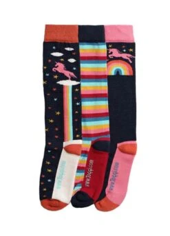 Toggi Rainbow Unicorn Socks - Navy/Orange