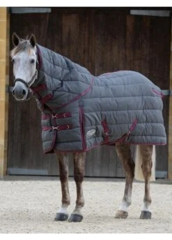 Weatherbeeta PP Channel Quilt Detach-A-Neck Medium - Grey/Burgundy