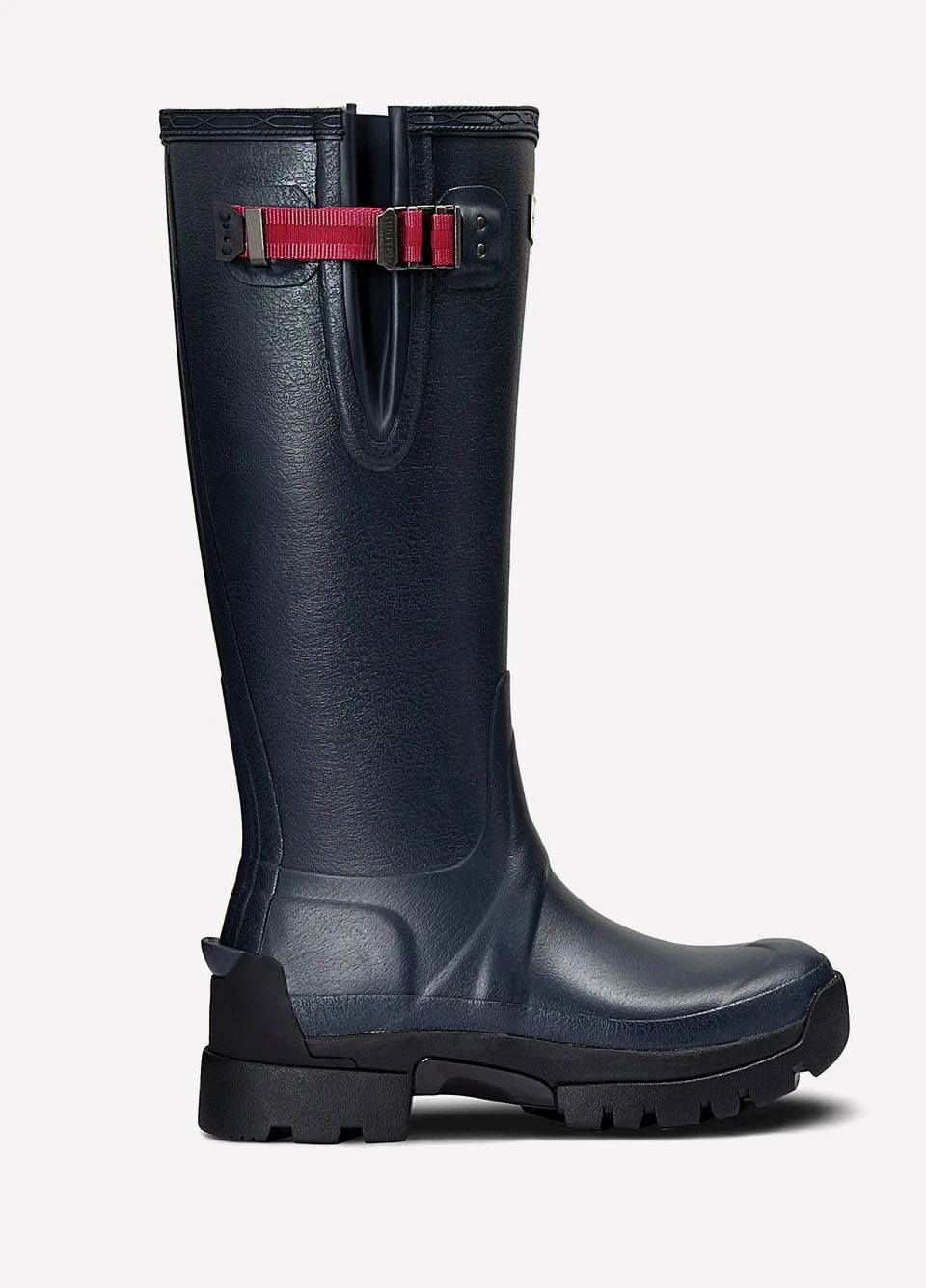Hunter Ladies Balmoral Neoprene Tech Sole Wellingtons - Navy/Pepper